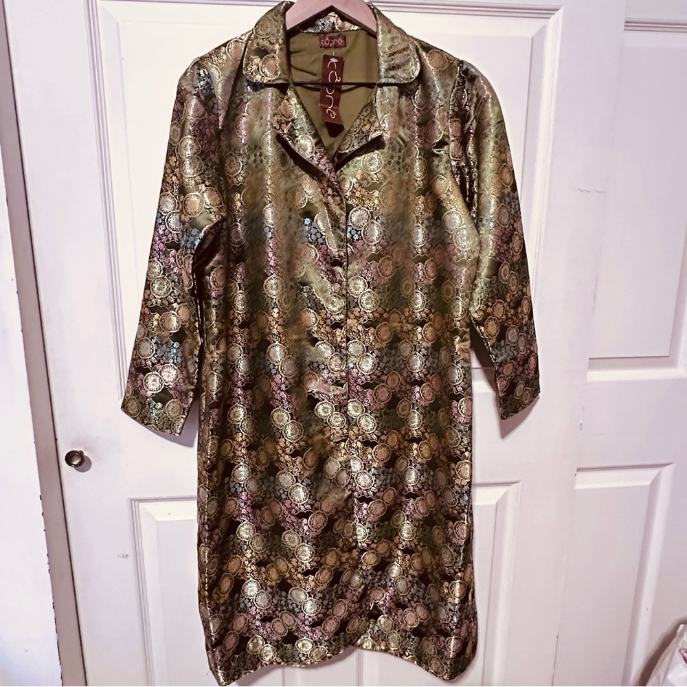Vintage | Jacket | Vintage Peridot Green Floral Chinese Jacquard Jacket - Picture 12 of 12
